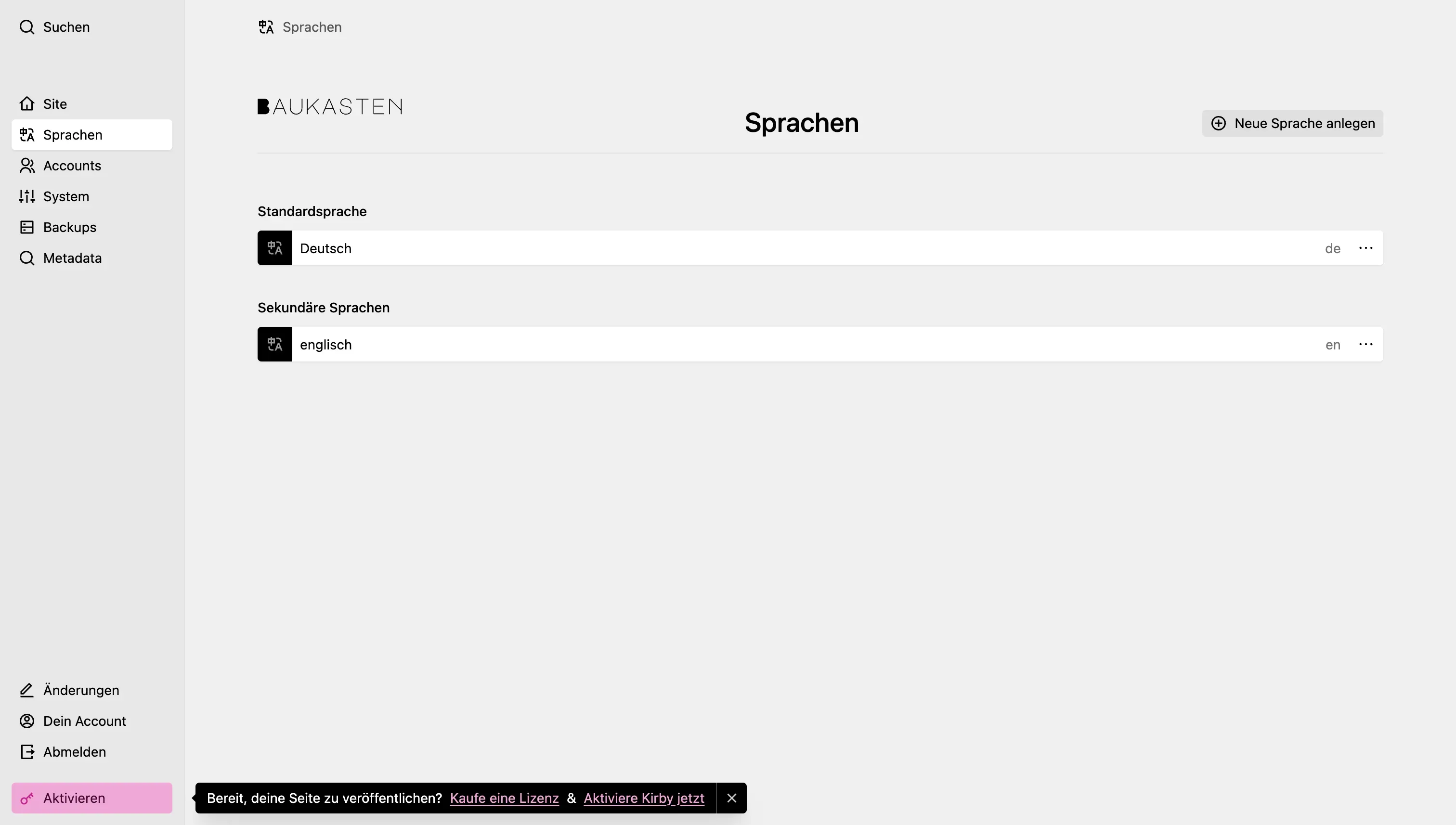 Speichern Button