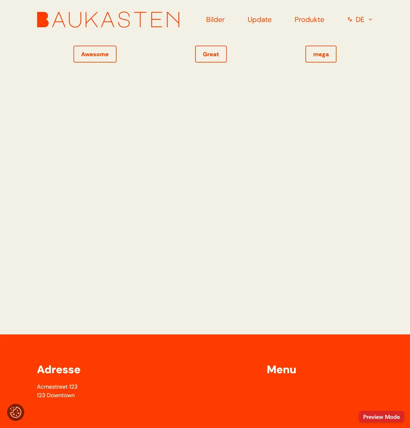 Screenshot Button Leiste