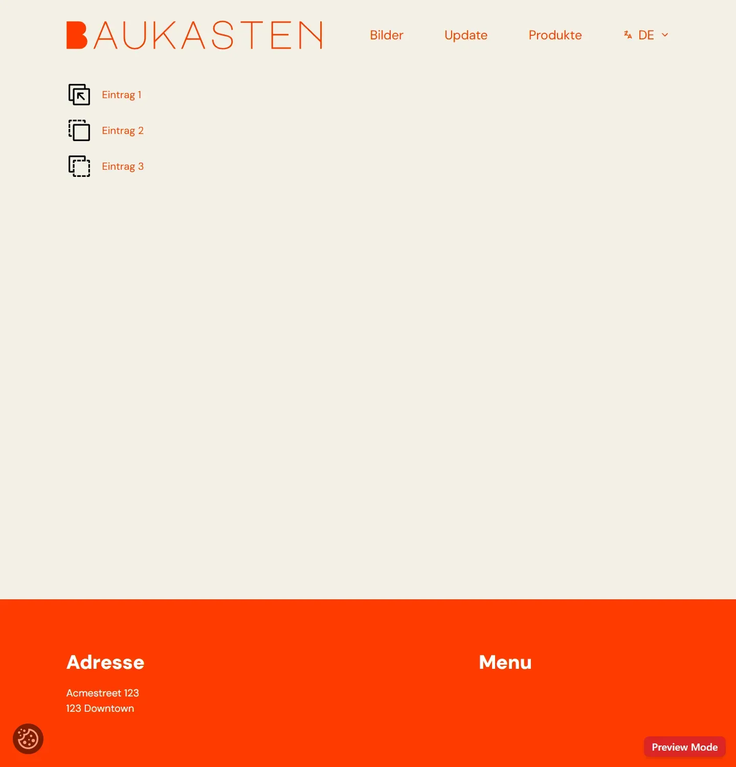 Screenshot Icon Liste