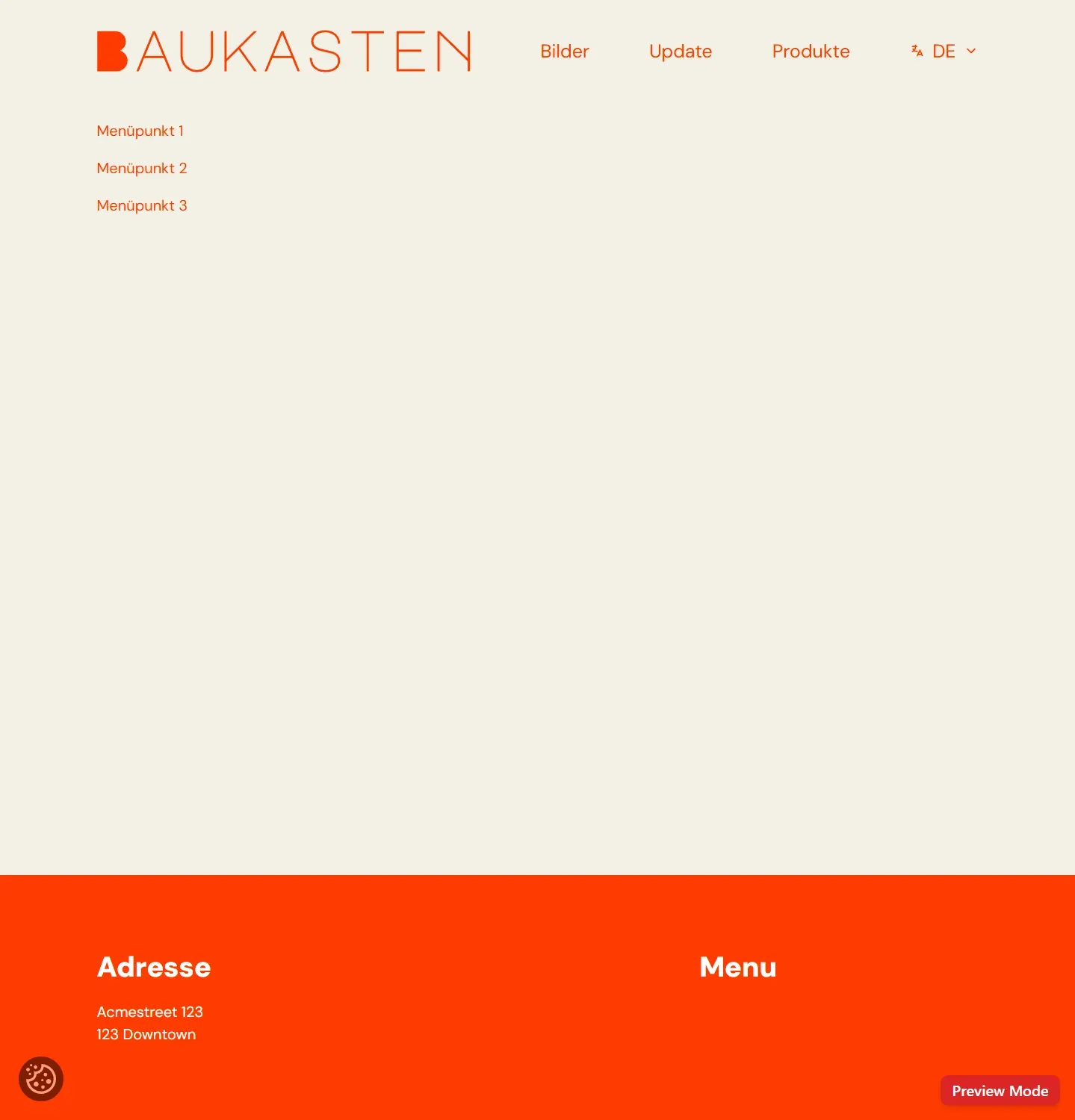 Screenshot Navigations Menü